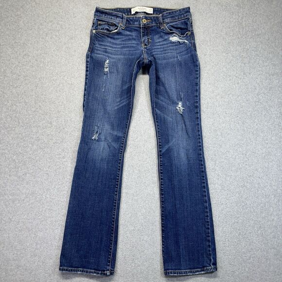 Abercrombie A&F Bootcut Jeans Women’s 4R 27x33 Medium Wash Distressed Denim - Picture 1 of 16